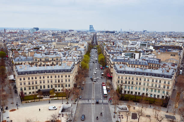 istock Top view of Paris 1065485786