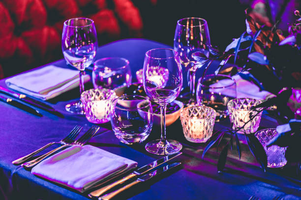 istock Luxury Table setting for party, Christmas, holidays and weddings. 1065494614