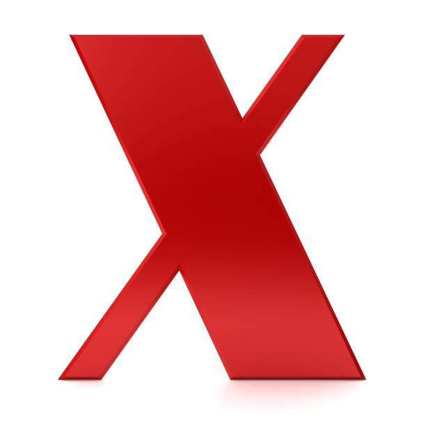 istock letter x 3d red sign render graphic isolated 1065498210