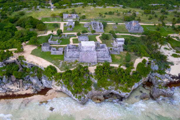 istock tulum maya ruins aerial view panorama 1065502846