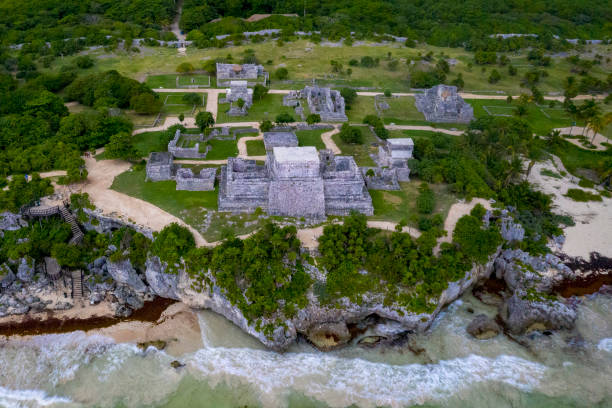 istock tulum maya ruins aerial view panorama 1065502848