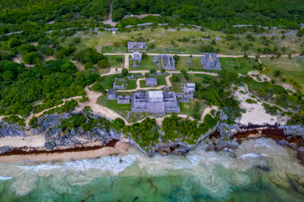 istock tulum maya ruins aerial view panorama 1065503016