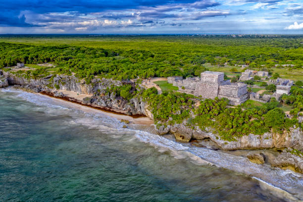 istock tulum maya ruins aerial view panorama 1065503280