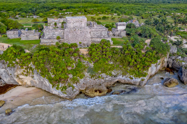 istock tulum maya ruins aerial view panorama 1065503328