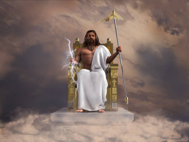 3d illustration of the god Zeus stock photo