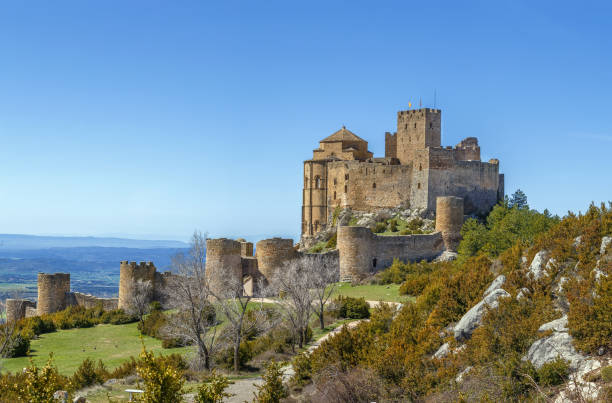 Castle of Loarre, Aragon, Spain stock photo