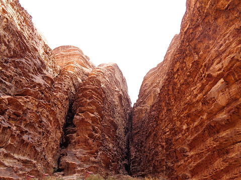 a canyon in a dessert of jordan