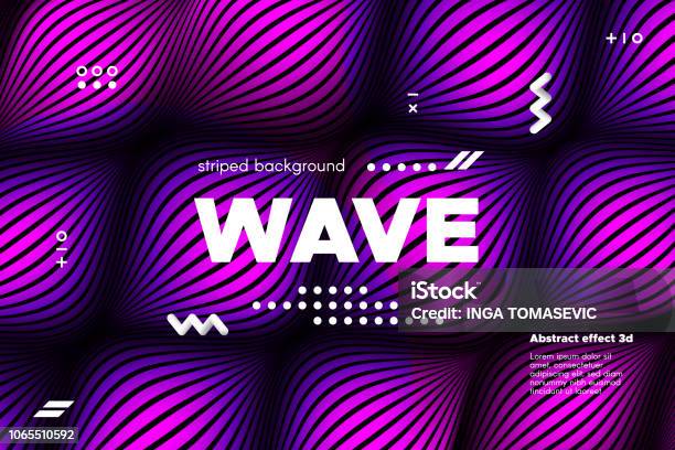 3 Ripple Design 3d Striped Template With Ripple Effect Stock Illustration - Download ...