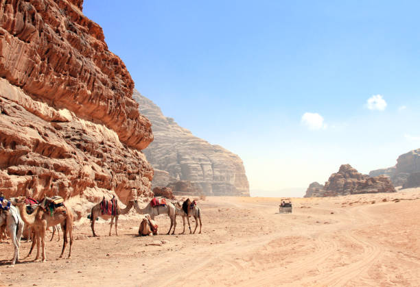 istock Jeep safari in Wadi Rum desert, Jordan 1065516884