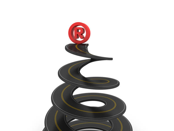 istock Spiral Road with Trademark Symbol - 3D Rendering 1065518878