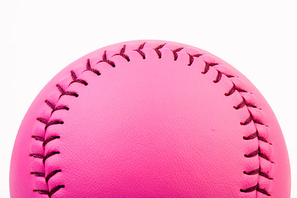 Pink baseball stock photo
