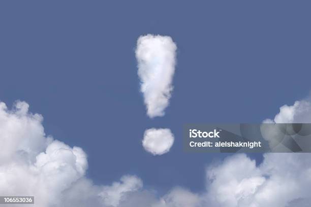 Ponto De Exclamação Nuvem - Fotografias de stock e mais imagens de Nuvem - Céu - Nuvem - Céu, Paisagem com nuvens, Ponto de Exclamação