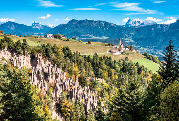 view from overbozen am ritten near bolzano in italy