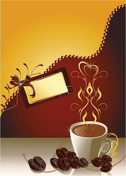 Vector illustration of Time for coffee