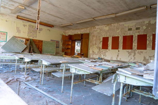 istock Abanonded school in Pripyat in Chernobyl Exclusion Zone 1065533302