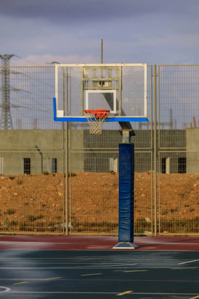 istock One basketball board after the rain 1065535926