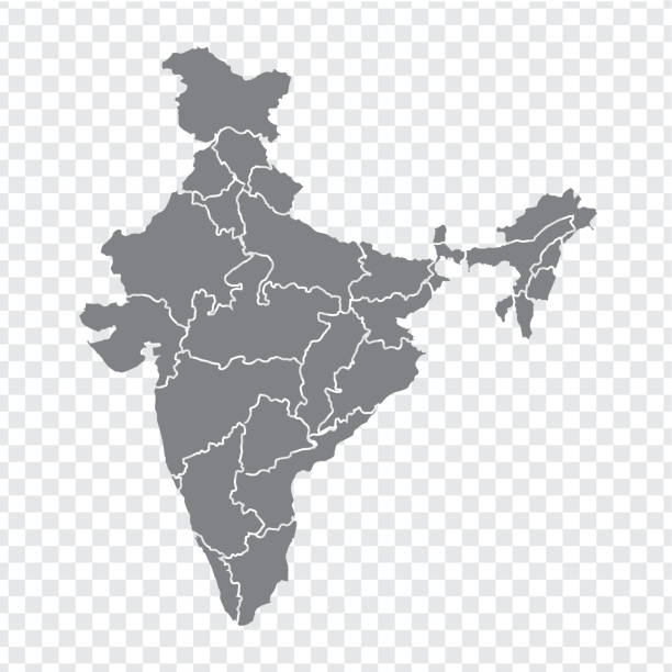 illustrazioni stock, clip art, cartoni animati e icone di tendenza di mappa vuota india. mappa di alta qualità india con province su sfondo trasparente per la progettazione del tuo sito web, logo, app, interfaccia utente. vettore stock. illustrazione vettoriale eps10. - maharashtra