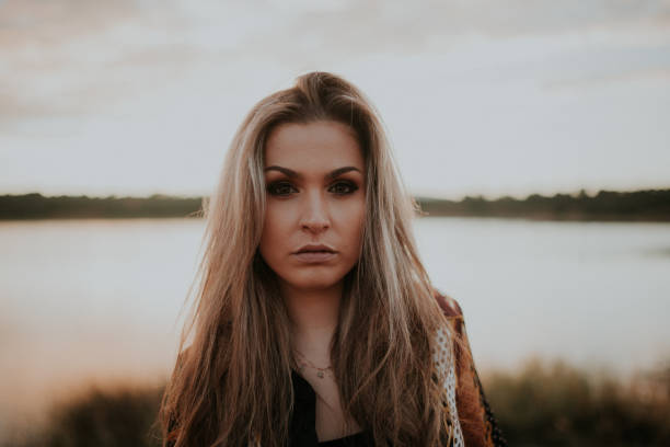 istock Young blonde woman portrait 1065548642