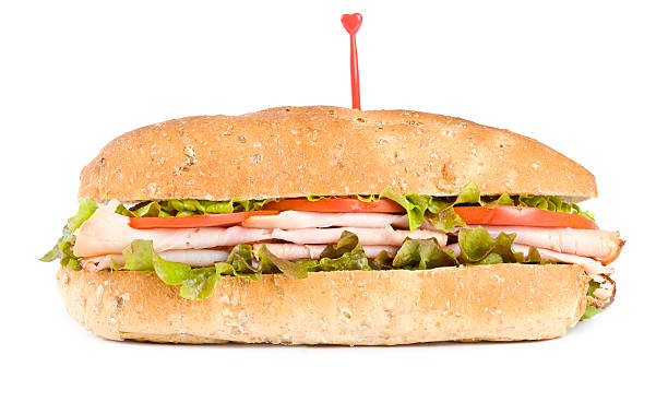 truthahn-sandwich, isoliert auf weiss - 5905 stock-fotos und bilder
