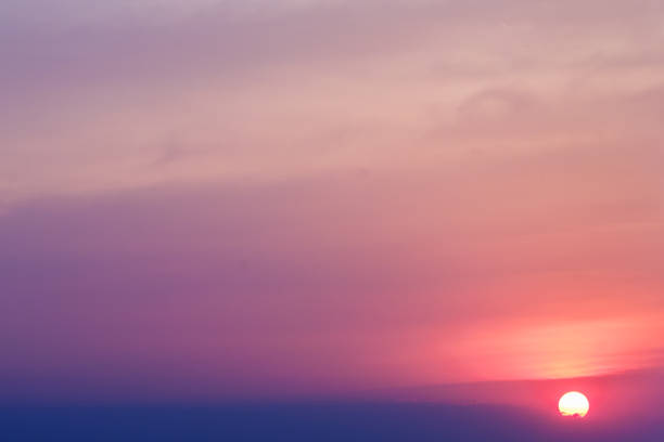 istock Bright orange sky and light of the sun. 1065555344