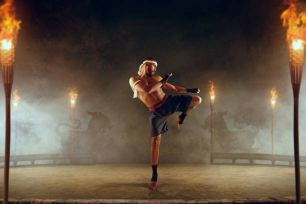 istock Muay thai, thai boxing fighters 1065570808
