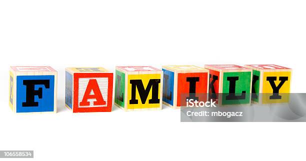 Blok Letters Rodziny - zdjęcia stockowe i więcej obrazów Rodzina - Rodzina, Alfabet, Białe tło