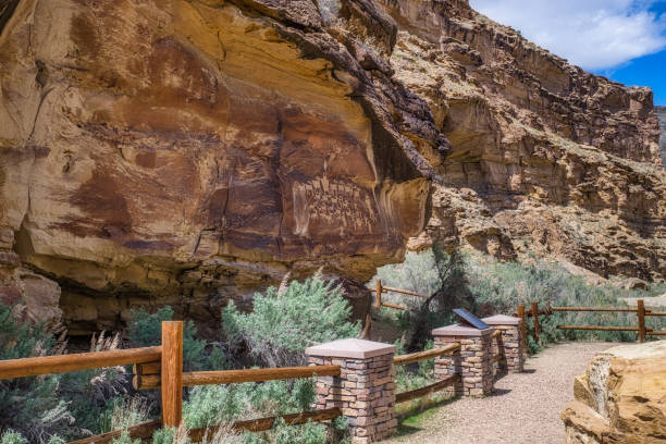 Petroglyphs - Nine Mile Canyon stock photo