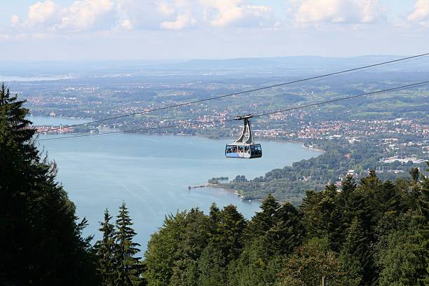 Austria Cablecar of Mountain Pfänder Tour to Bregenz in Austria bregenz stock pictures, royalty-free photos & images