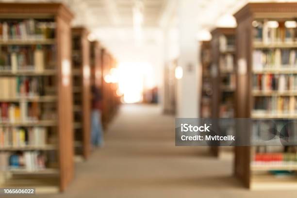 Library Bokeh University Stock Photo - Download Image Now - Library, Backgrounds, University