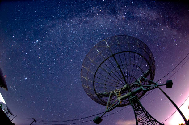 istock Radio telescopes and the Milky Way at night 1065606110