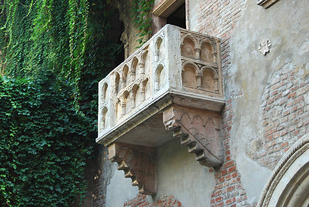 Balcony of Juliet in Verona, Italy stock photo