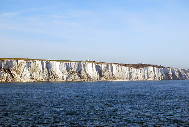 white cliffs of Dover stock photo