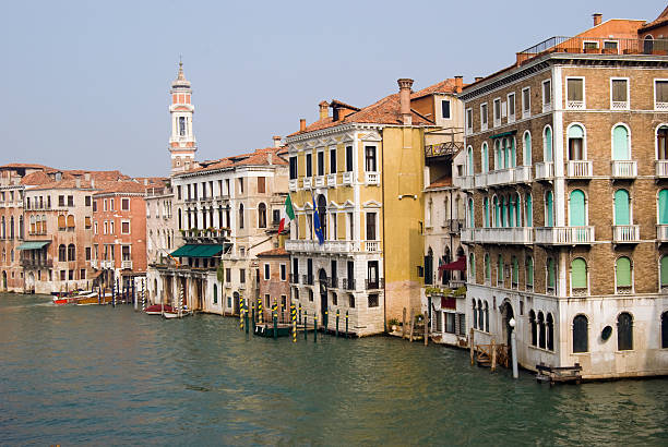 romantic waterway in Venice, Italy stock photo