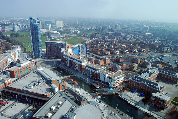 Shopping Center in Portsmouth, England stock photo