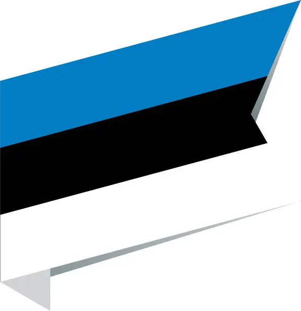 Vector illustration of Flag Estonia