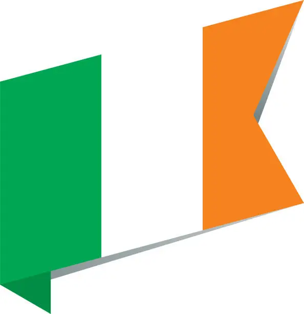 Vector illustration of Flag Ireland