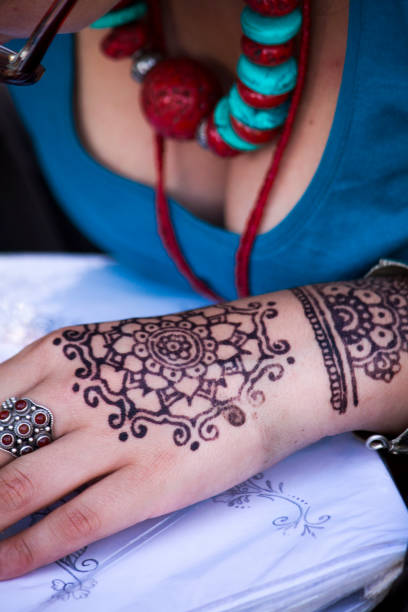 istock beautiful hand painting with henna 1065635732
