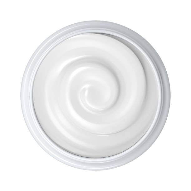 cream in open pot 3d rendering cosmetic cream in open pot jar stock pictures, royalty-free photos & images