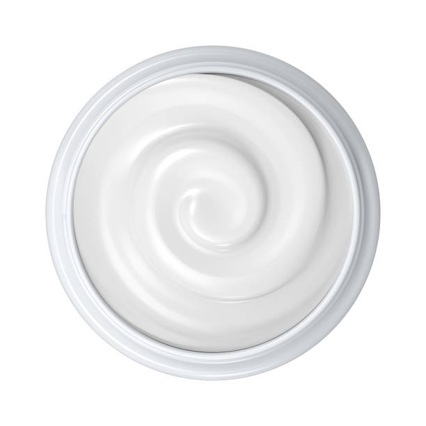 cream in open pot 3d rendering cosmetic cream in open pot moisturiser stock pictures, royalty-free photos & images