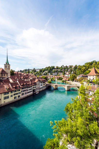 View of Old Town in Bern, Switzerland.