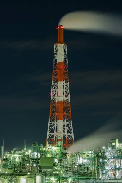 Photo of Yokkaichi factory night view