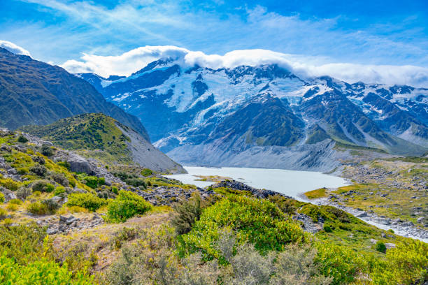 New Zealand Mount Cook. Hooker valley track.