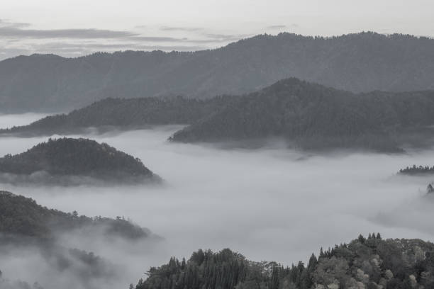istock (monochrome) sea of clouds in Japan 1065647800