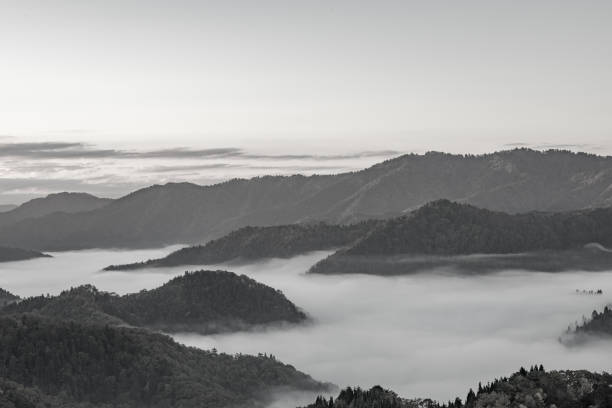 istock (monochrome) sea of clouds in Japan 1065647806