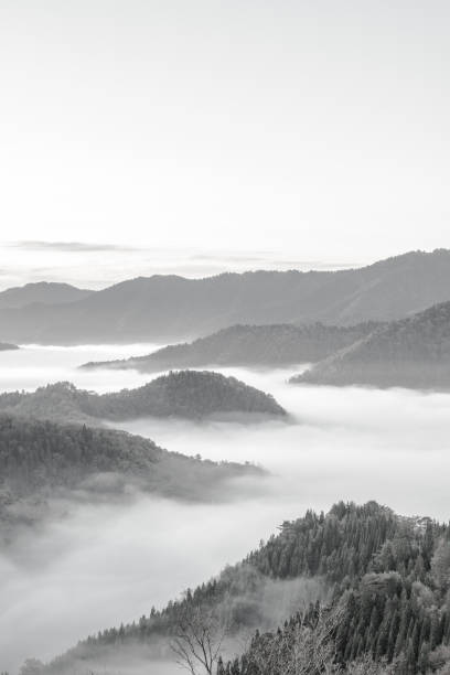 istock (monochrome) sea of clouds in Japan 1065648942