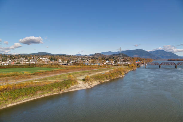 istock riverbank of Fraser River at fall, Mission, BC, Canada 1065657152