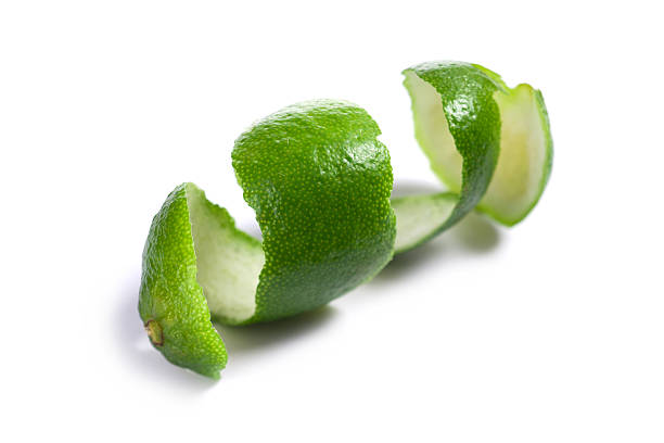 Lime peel stock photo