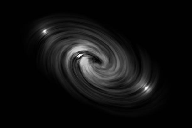 istock Abstract spiral galaxy with white fog on black background 1065672152