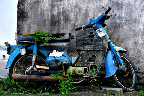 istock Abandoned motorbike, urban decay 1065673626