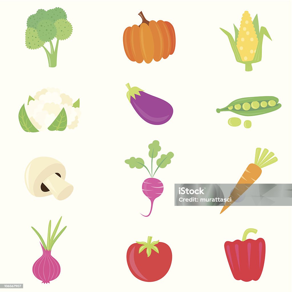 Ensemble de légumes - clipart vectoriel de Aliment libre de droits